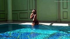Mary Kalisy Touches Herself Sexily In Pool