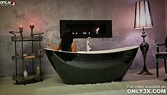 Only3x Only3x Brings You - Classy Shalina Devine Romantic Anal Toying At The Bathtub.
