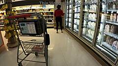 Can You Spot the Flashing in Transparent Leggings at the Grocery Store?