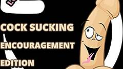 In this gay video, he encourages cock sucking passionately.