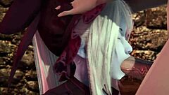 Shalltear Gives Intense Blowjob In Overlord!