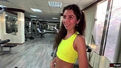 Trainer Passionately Fucks Katty in Gym, Cum on Ass