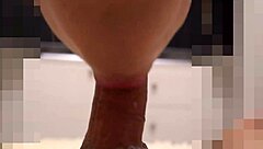 Teen babe notices my monster cock throbbing as cum fills her mouth 😍.