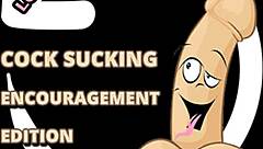 In this gay video, he encourages cock sucking passionately.