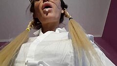 check out this foot fetish session with nylon bdsm and spitting action