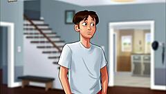 Summertime saga 43 features monster cock fucking big tits in anime