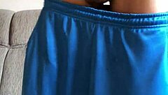 Mature stud jerks huge cock, cums to finish solo