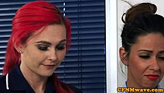 Stockinged Nurses Tug Patient's Cock And Suck In Hospital Cfnm Scene!