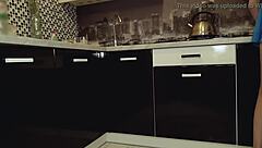 Teen Without Panties Caught on Hidden Spy Cam in Kitchen