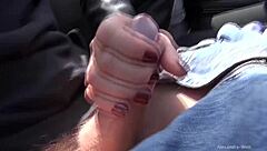 OMG! Stranger Jerks Off Cock In Public Outdoors!