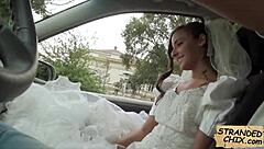 Bride Amirah Adara fucks random guy outdoors after wedding cancellation