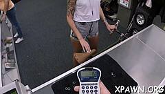 Hardcore sex erupts in European shop