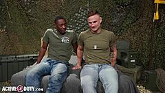 Military stud vs gorgeous BBC fuck