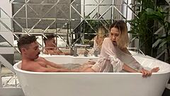 A TOILET BITCH SWALLOWS and impales mini ass on huge dick!