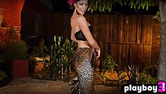 hot milf gia ramey-gay undresses, ripping clothes to expose big natural tits and big ass