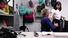 cute aria valencia busted stealing and offers her tight teen pussy