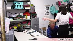 cute aria valencia busted stealing and offers her tight teen pussy