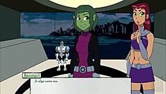 Kitten Breaks Starfire's Ass