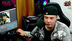 Gih SpanIc Coloca A Ruiva Cavala De Quatro Na Mesa Do Podcast S� Para Mostrar O Seu Cuzinho Rosa - P�Pum No Barraco - Ela Manda