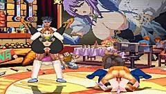 Hentai Mugen 18角色编辑展示，在动漫游戏中激烈射精动作