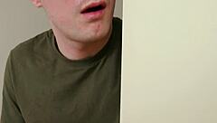 Horny stepson spies on busty stepmom masturbating in boots!