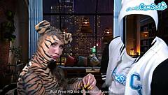 Hey, big boobs pussy cat uses toys to masturbate and blow that monster cock!