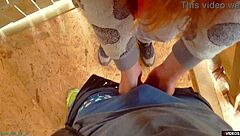 Intensive rubbing leads to creampie in panties!