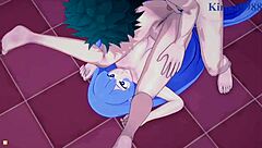 Momo Yaoyorozu And Nejire Hado And Izuku Midoriya Intense Sex - My Hero Academia Hentai