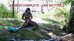 Monica's big butt smashed in park