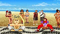 Hentai Mugen 18角色编辑展示，在动漫游戏中激烈射精动作