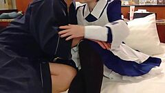 Cute Nurse Cosplay Girl Sucked and Creampied Hard!