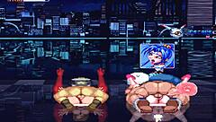 Hentai Mugen 18角色编辑展示，在动漫游戏中激烈射精动作