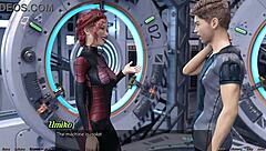 Stranded in space 95, holding hands with Asian scientist MILF.