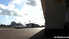 Oh, Watch This British BBW Flash Tits And Masturbate In Public Bar!