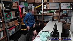 Black Police Fucks Teen Lady Accomplice Sideways Blowjob