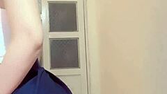 Miu shows her smooth white skin and big tits