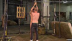 Blindfolded Blonde Twink Sky Heet Gets Waxed And Dungeon Blowjob In Bondage