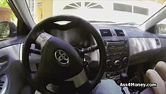 The icy blonde felt an overwhelming urge to skip class for a paid quickie blowjob in the outdoor classroom