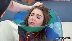 Watch the kinky kitten get taken in the ass hole asylum for bizarre bdsm treatment with sucking and licking