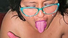 fat bbw swallows cum after streaming big tits