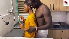 Newly married african housewife wants bigger dick than husband's in see through