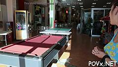 Nasty teen 18+ babe sucks cock in POV before rough fucking