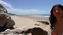 Cami Strella Sucks Cock At Nude Beach!