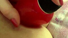 Hot Blonde Teen Fingers Her Pussy and Sucks Dildo