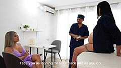 Pregnant Stepmother Has Threesome in Doctor's Office with Naty Delgado and Melany Latina