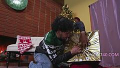 Busty stepmom natasha nice gives christmas gift