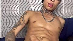 Brazilian Teen Comes Home Horny After Party! He Jerks Off Roughly Alone.