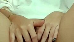 gorgeous brunette shares intimate webcam moments