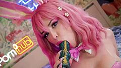 bunny momo belia bent over for extreme anal gaping
