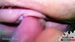 Intense close up pussy licking and bareback riding